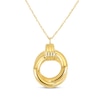 Thumbnail Image 0 of Hollow Open Circle Necklace 14K Yellow Gold 18"