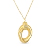 Thumbnail Image 1 of Hollow Open Circle Necklace 14K Yellow Gold 18"