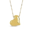 Thumbnail Image 1 of Tilted Puff Heart Necklace 14K Yellow Gold 18&quot;