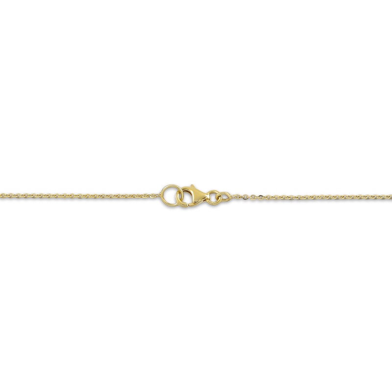 Main Image 2 of Tilted Puff Heart Necklace 14K Yellow Gold 18&quot;