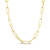 Thumbnail Image 0 of Hollow Textured Paperclip Chain Necklace 2mm 10K Yellow Gold 20"