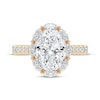 Thumbnail Image 3 of Lab-Grown Diamonds by KAY Oval-Cut Halo Engagement Ring 2-3/4 ct tw 14K Yellow Gold