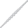 Thumbnail Image 2 of Diamond Graduated Line Bracelet 1 ct tw 10K White Gold 7&quot;