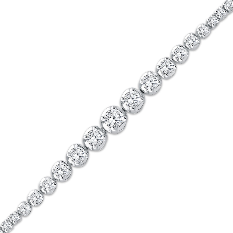 Main Image 2 of Diamond Graduated Line Bracelet 1 ct tw 10K White Gold 7&quot;