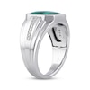 Thumbnail Image 2 of Men's Malachite & Lab-Grown Diamond Ring 1/10 ct tw Sterling Silver