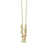 Thumbnail Image 3 of Diamond Marquise Link Smile Necklace 1/5 ct tw 10K Yellow Gold