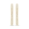 Thumbnail Image 2 of Diamond Oblong Hoop Earrings 1/10 ct tw 10K Yellow Gold