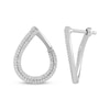 Thumbnail Image 3 of Diamond Teardrop Twist Hoop Earrings 1/3 ct tw 10K White Gold