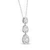 Thumbnail Image 2 of Memories Moments Magic Pear-Shaped Lab-Grown Diamond Drop Three-Stone Necklace 1 ct tw 14K White Gold 18&quot;