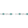 Thumbnail Image 2 of Oceanic Blue Topaz & White Lab-Created Sapphire Link Bracelet Sterling Silver 7.25&quot;