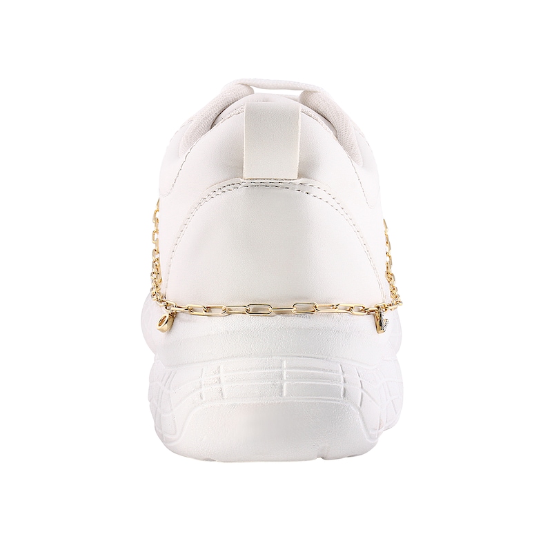 Main Image 5 of Sneaker Bling Diamond Accent &quot;Love&quot; Heel Chain 14K Yellow Gold-Plated Sterling Silver