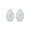 Thumbnail Image 2 of Multi-Diamond Teardrop-Shaped Stud Earrings 1/3 ct tw 10K White Gold