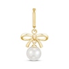 Thumbnail Image 1 of Charmed Memories Cultured Pearl & Bow Charm 10K Yellow Gold