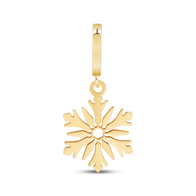 Main Image 1 of Charmed Memories Snowflake Charm 10K Yellow Gold