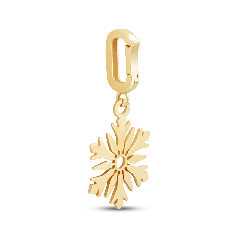 Main Image 3 of Charmed Memories Snowflake Charm 10K Yellow Gold