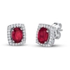 Thumbnail Image 1 of Le Vian Ruby Earrings 1/6 ct tw Diamonds 14K Vanilla Gold