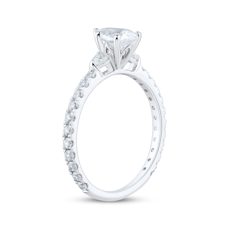 Main Image 2 of Certified Pear-Shaped Diamond Engagement Ring 1-1/4 ct tw Platinum