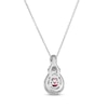 Thumbnail Image 3 of Le Vian Chocolate Twist Pear-Shaped Ruby Necklace 1/5 ct tw Diamonds 14K Vanilla Gold