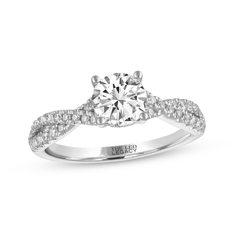 THE LEO Legacy Lab-Created Diamond Engagement Ring 1-1/3 ct tw 14K White Gold