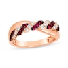 Thumbnail Image 1 of Le Vian Ruby & Diamond Twist Ring 1/5 ct tw 14K Strawberry Gold