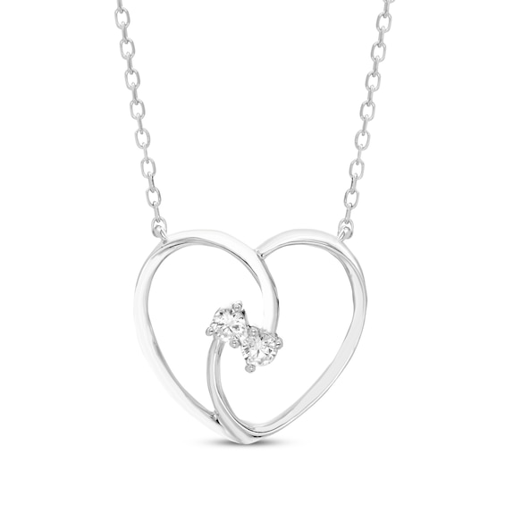 Hallmark Diamonds Heart Necklace 1/15 ct tw Sterling Silver 18