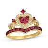 Thumbnail Image 1 of Le Vian Ruby Royalty Tiara Ring 1/5 ct tw Diamonds 14K Honey Gold - Size 7