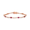 Thumbnail Image 1 of Le Vian Ruby Bracelet 1-5/8 ct tw Diamonds 14K Strawberry Gold 7.15&quot;