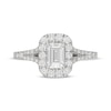 Thumbnail Image 3 of Neil Lane Artistry Emerald-Cut Lab-Grown Diamond Halo Engagement Ring 1-1/2 ct tw 14K White Gold