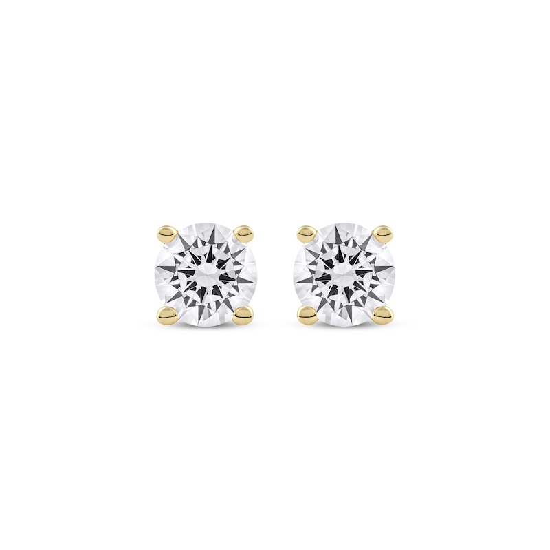 Lab-Grown Diamonds by KAY Round-Cut Solitaire Stud Earrings 1 ct tw 14K Yellow Gold (F/SI2)