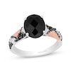 Thumbnail Image 1 of Disney Treasures The Nightmare Before Christmas Onyx Diamond Ring 1/20 ct tw Sterling Silver & 10K Rose Gold