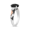 Thumbnail Image 2 of Disney Treasures The Nightmare Before Christmas Onyx Diamond Ring 1/20 ct tw Sterling Silver & 10K Rose Gold