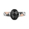 Thumbnail Image 3 of Disney Treasures The Nightmare Before Christmas Onyx Diamond Ring 1/20 ct tw Sterling Silver & 10K Rose Gold