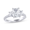 Thumbnail Image 1 of THE LEO Legacy Lab-Grown Diamond Emerald-Cut Three-Stone Engagement Ring 2-7/8 ct tw 14K White Gold