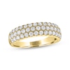 Thumbnail Image 1 of THE LEO Ideal Cut Diamond Three-Row Anniversary Ring 1 ct tw 14K Yellow Gold