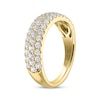 Thumbnail Image 2 of THE LEO Ideal Cut Diamond Three-Row Anniversary Ring 1 ct tw 14K Yellow Gold