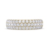 Thumbnail Image 3 of THE LEO Ideal Cut Diamond Three-Row Anniversary Ring 1 ct tw 14K Yellow Gold