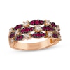 Thumbnail Image 1 of Le Vian Venetian Mosaic Ruby Ring 1/3 ct tw Diamonds 14K Strawberry Gold