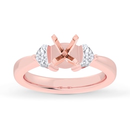 Lab-Created Diamonds by KAY Engagement Ring Setting 1/5 ct tw 14K Rose Gold