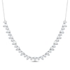 Thumbnail Image 0 of Lab-Grown Diamonds by KAY Pear-Shaped & Round-Cut Riviera Necklace 3 ct tw 10K White Gold 17"