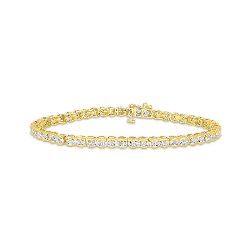 Main Image 1 of Diamond Line Bracelet 1/4 ct tw 10K Yellow Gold 7&quot;