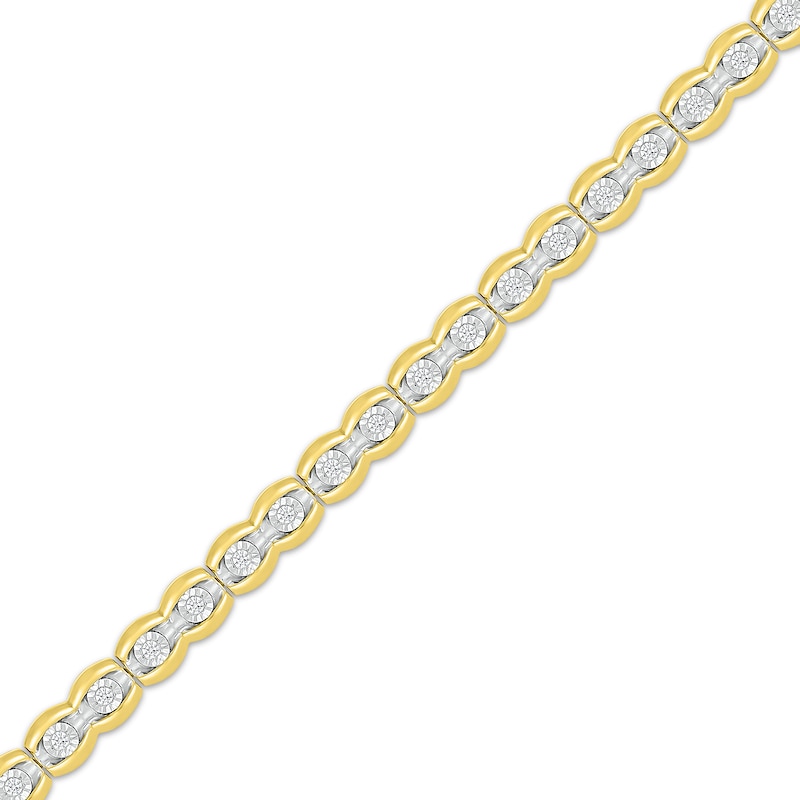 Main Image 2 of Diamond Line Bracelet 1/4 ct tw 10K Yellow Gold 7&quot;