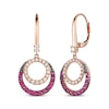 Thumbnail Image 1 of Le Vian Diamond & Ruby Dangle Earrings 3/8 ct tw Diamonds 14K Strawberry Gold