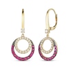 Thumbnail Image 1 of Le Vian Diamond & Ruby Dangle Earrings 3/8 ct tw Diamonds 14K Honey Gold