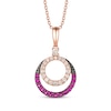 Thumbnail Image 1 of Le Vian Diamond & Ruby Necklace 1/4 ct tw Diamonds 14K Strawberry Gold 18&quot;