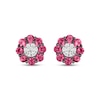 Thumbnail Image 2 of Le Vian Diamond & Ruby Stud Earrings 1/10 ct tw Diamonds 14K Vanilla Gold