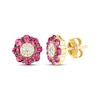 Thumbnail Image 1 of Le Vian Diamond & Ruby Stud Earrings 1/10 ct tw Diamonds 14K Honey Gold