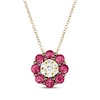 Thumbnail Image 1 of Le Vian Diamond & Ruby Necklace 1/15 ct tw Diamonds 14K Honey Gold