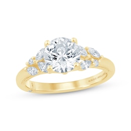 Monique Lhuillier Bliss Round-Cut Lab-Created Diamond Engagement Ring 1-7/8 ct tw 18K Yellow Gold