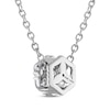 Thumbnail Image 3 of THE LEO Diamond Multi-Stone Flower Necklace 1/4 ct tw 14K White Gold 19&quot;