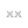 Thumbnail Image 2 of THE LEO Diamond Flower Stud Earrings 1/4 ct tw 14K White Gold